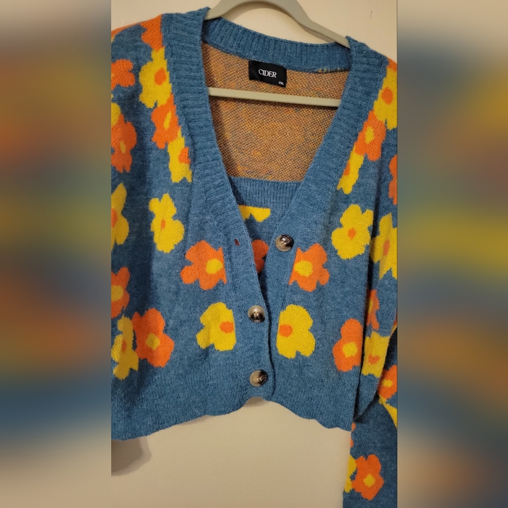 Cardigan sweater/cami set